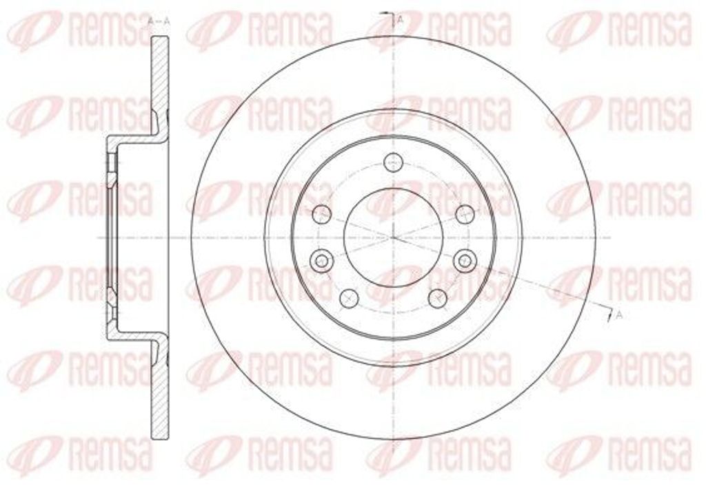 2x REMSA Bremsscheibe 61473.00 hinten passend für PEUGEOT 508 SW I (8E_) 289 7mm