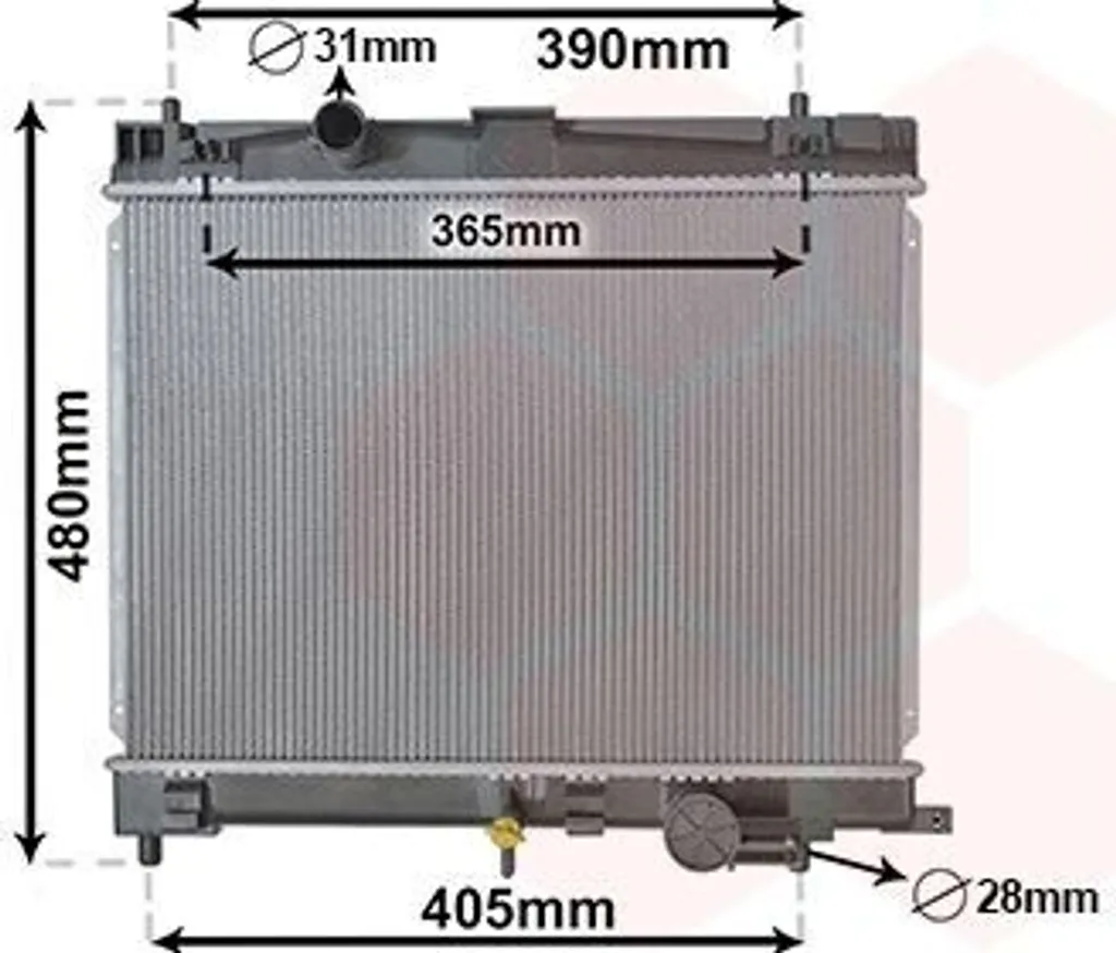 Radiatore Motore Van Wezel 53002716 - Il Meglio per Toyota Yaris P9