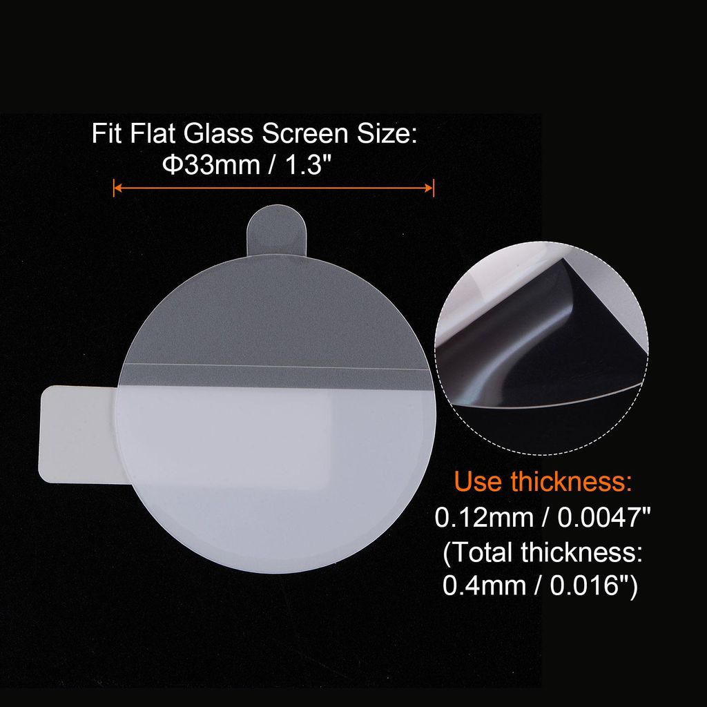 2 Stš¹ck Uhrenglas Displayschutzfolien 33mm HD High Definition Anti-Kratz-Wasserdicht Ultra-Dš¹nn TPU Universal Smartwatch Displayschutzfolie m...