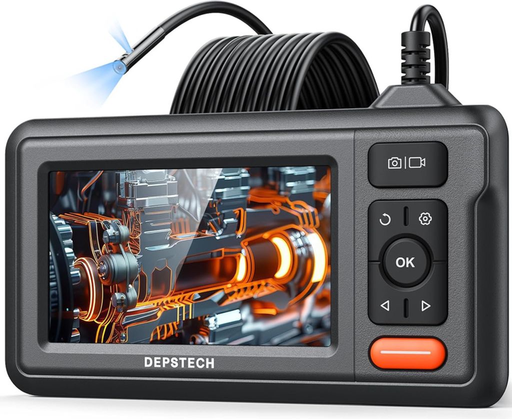 Depstech DS320DL endoskopkamera 4,3" display , 5m  , LED , Produktbild 