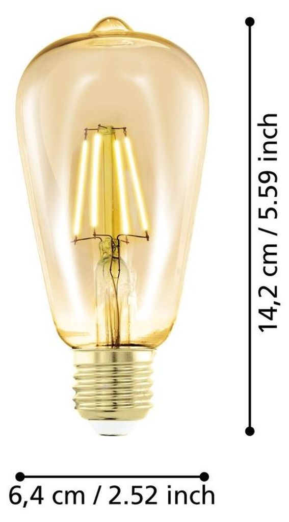 Eglo 110067 LED E27 lampadina 1x4W Ø64mm bianco caldo Immagine del prodotto 