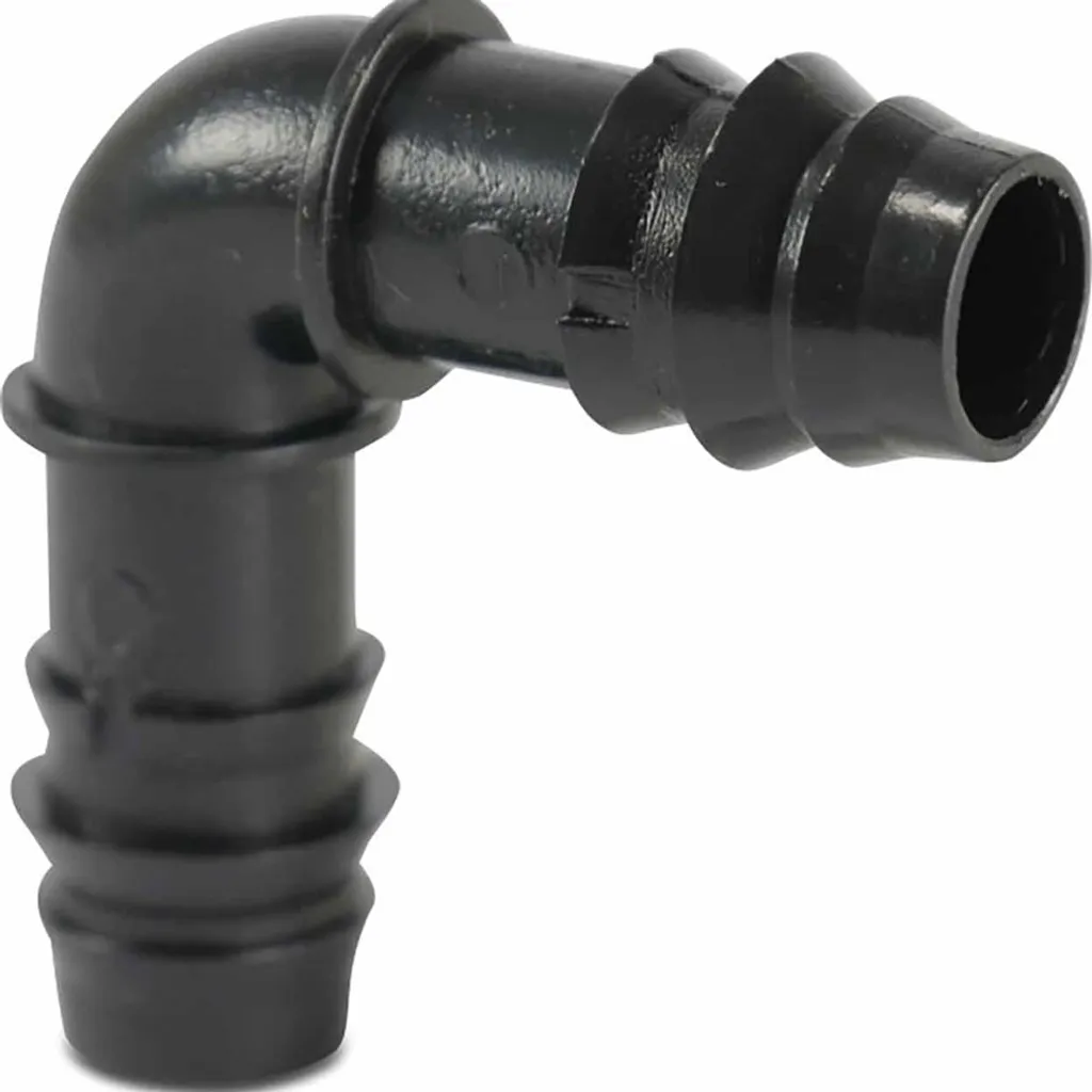 Coude cannelé 90 degrés 32 mm en POM Bosta pour tuyau d'arrosage