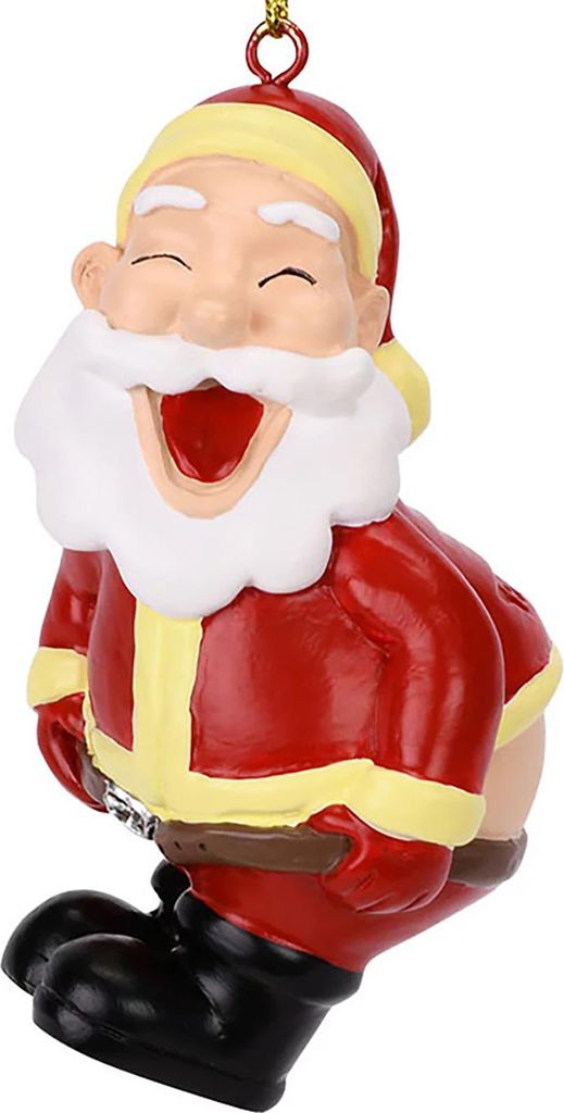 Weihnachtsmann-Hintern-Ornament, lustiges Weihnachtsmann-Weihnachtsornament aus Harz, freche Weihnachtsbaum-Hängedekoration für den Weihnachtsbau...