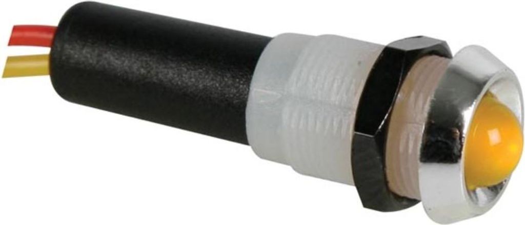 SEDER Groupe - 5VCY - LED-Signalleuchte 5V Gelb - Verchromtes Gehäuse