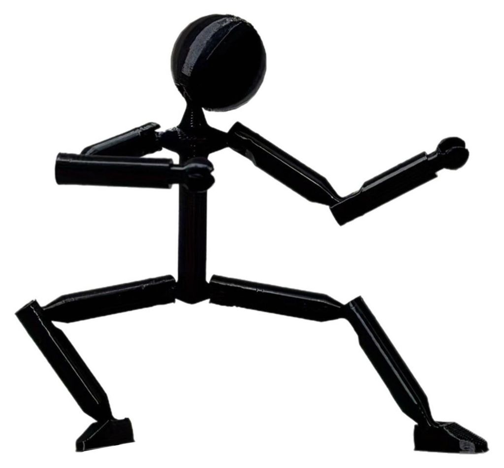 1/2 Stück 3D-gedruckte Streichholzmännchen-Figur mit beweglichen Gelenken, Strichmännchen-Fidget-Spielzeug zum Stressabbau, Strichmännchen-Mode...