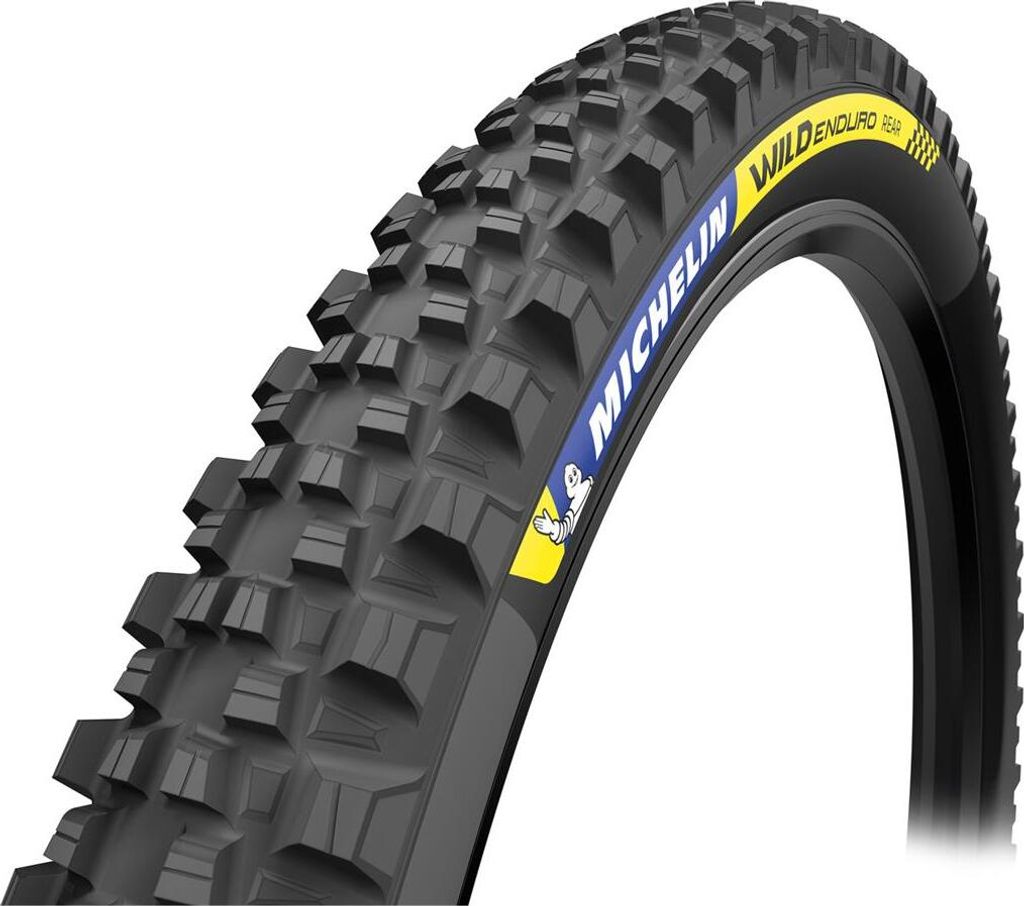 A close-up studio shot of a bicycle tire.