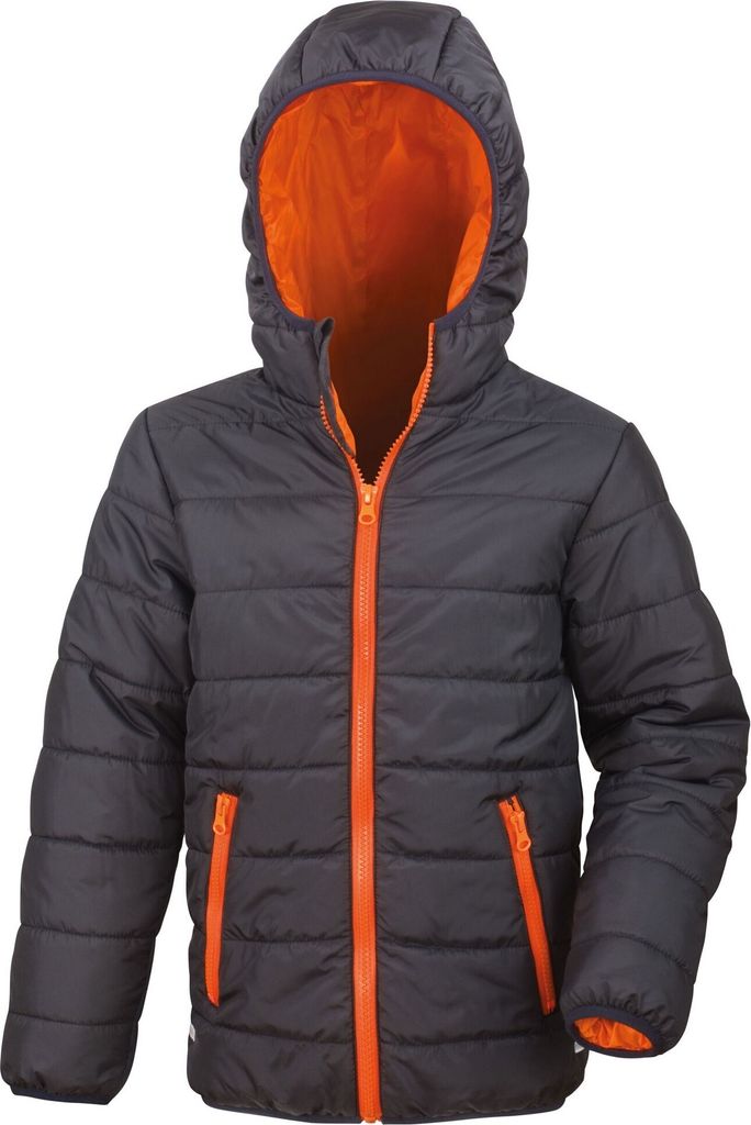Result Core - Steppjacke für Kinder BC5464 (140) (Schwarz/Orange)