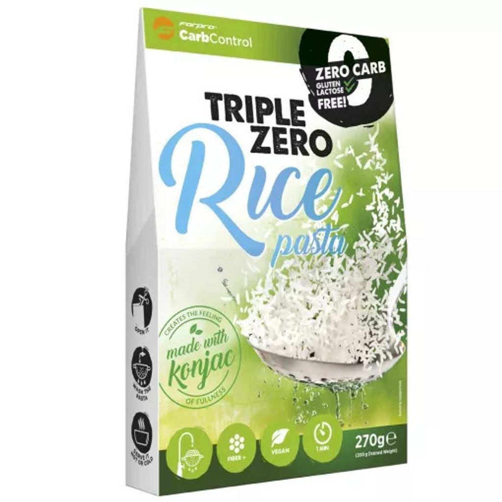 Triple Zero Konjak Nudeln Reisform 270g / vegan / Produktbild 