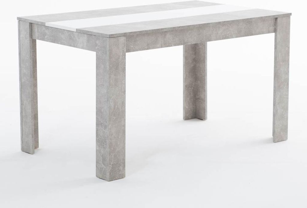 Ess-Set mit Tisch 135×80 cm aus melaminbeschichtetem Holz und Stühlen aus glasfaserverstärktem Polypropylen – modernes, robustes und platzspar...