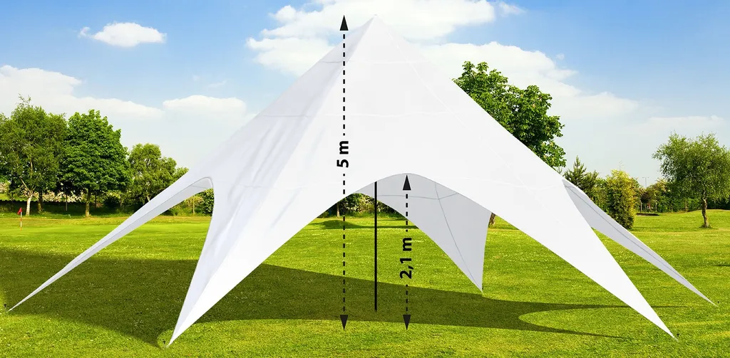 Grand chapiteau étoile blanc 12m idéal pour mariage et réception jardin