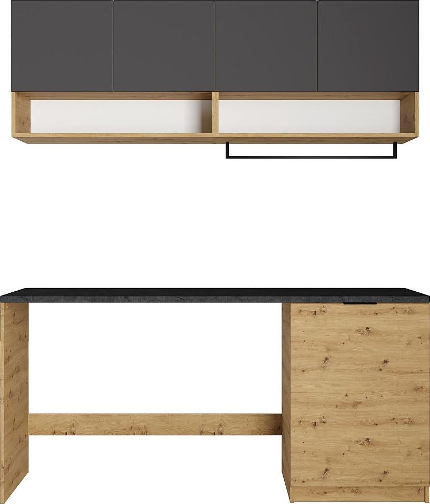 Mebel do pralni na pralkę z blatem - 182 cm - Antracyt i Zdjęcie produktu 