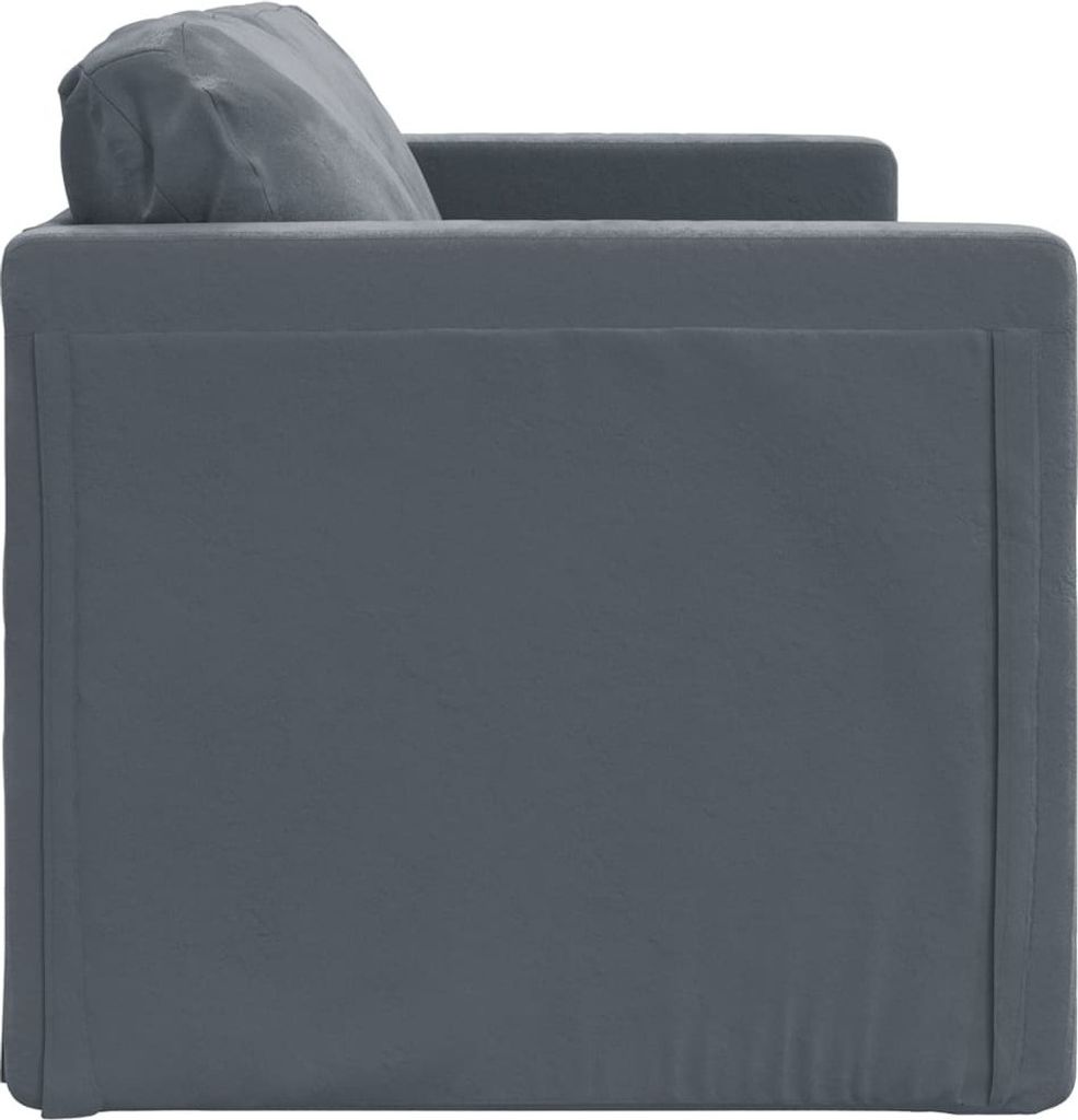 vidaXL Bodensofa mit Schlaffunktion Dunkelgrau 122x204x55 Produktbild 4