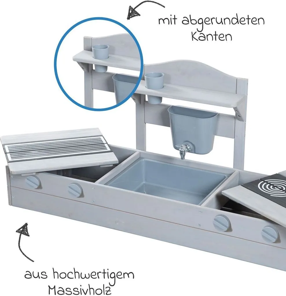 Bac à Sable Compact pour Balcon : Solution Cuisine de Boue Grise roba - 12