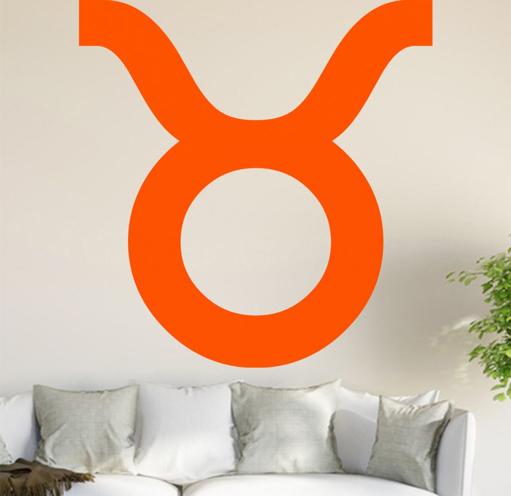 Sternzeichen: Stier Wandtattoo in 6 Größen - Wandaufkleber Wall Sticker - Dekoration, Küche, Wohnzimmer, Schlafzimmer, Badezimmer