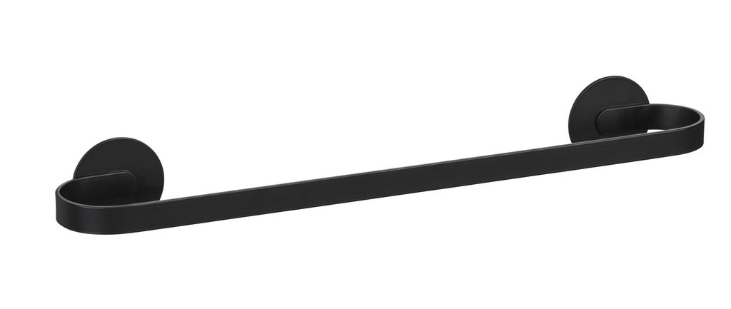 WENKO Handtuchstange Bivio Black Bade Halter 40cm schwarz Aluminium Ohne Bohren