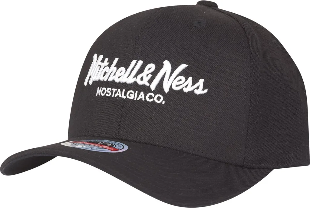 Casquette Snapback Noire et Blanche Mitchell & Ness Design Pinscript - 4