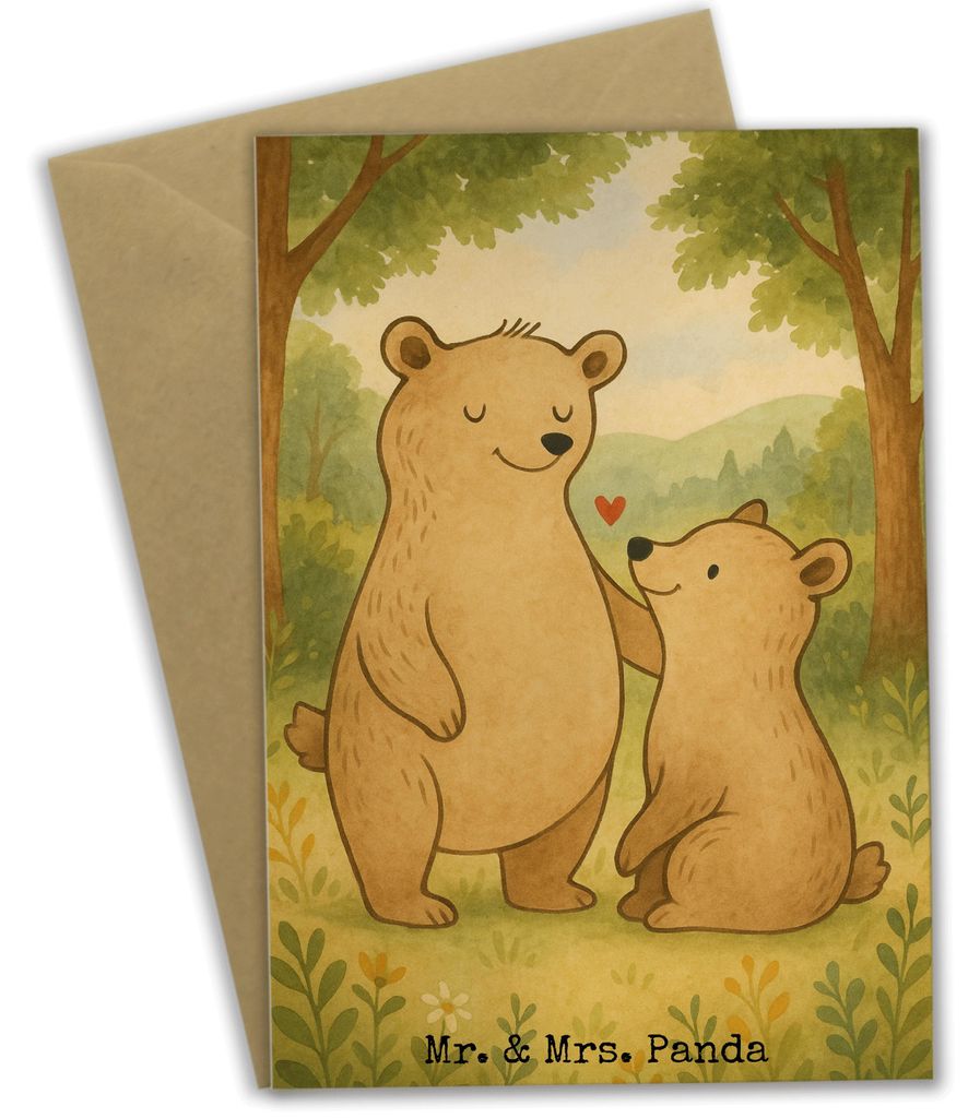 Mr. & Mrs. Panda valentinstagskarte Bär Großer Bruder Design - Weiß - Geschenk, hochzeitskarten, spruchkarte, Muttertag, Geschwister, einladungs...