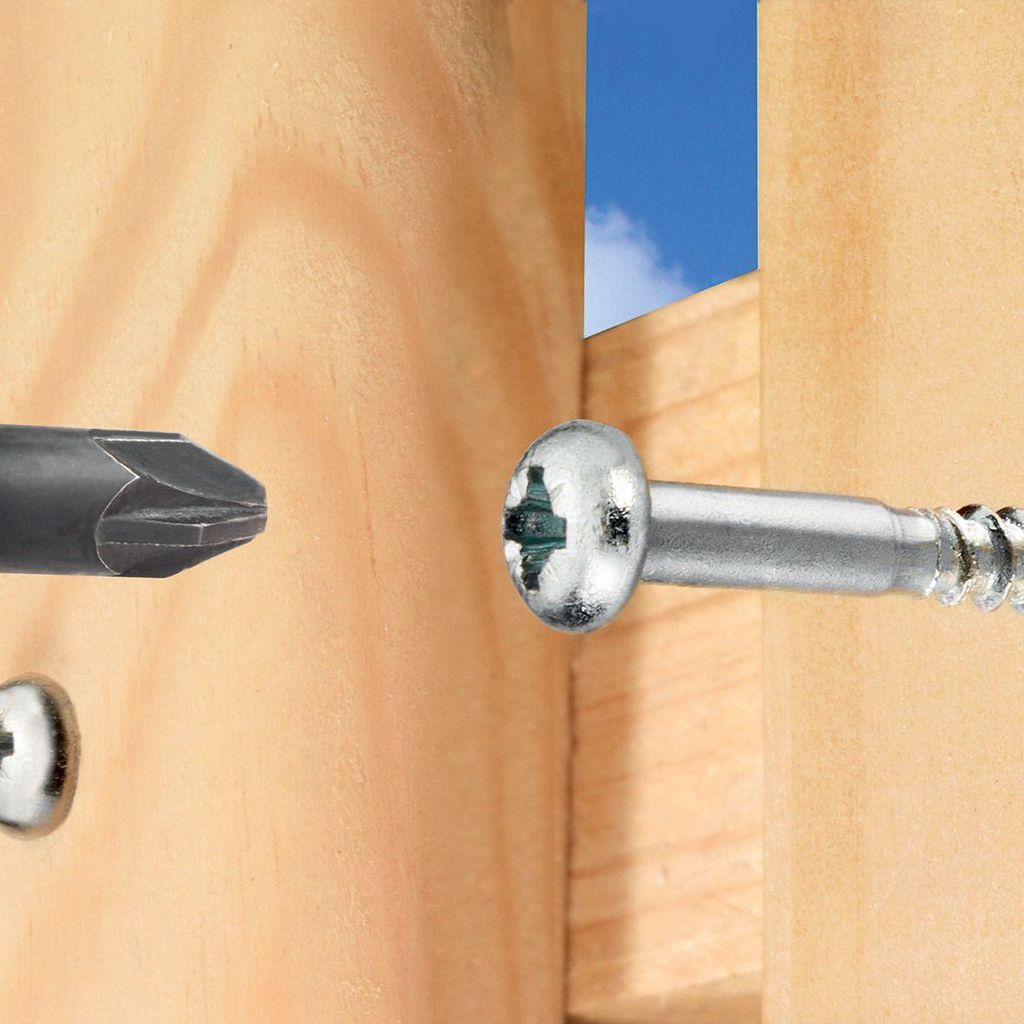 Connex Holzschrauben 4.5 x 50 mm PZ 2 Rundkopf - 12 Stk.