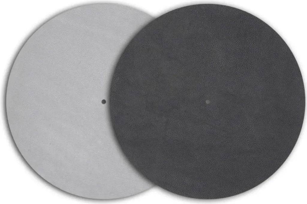 Tapis de platine vinyle en cuir Pro-Ject Leather It noir et gris