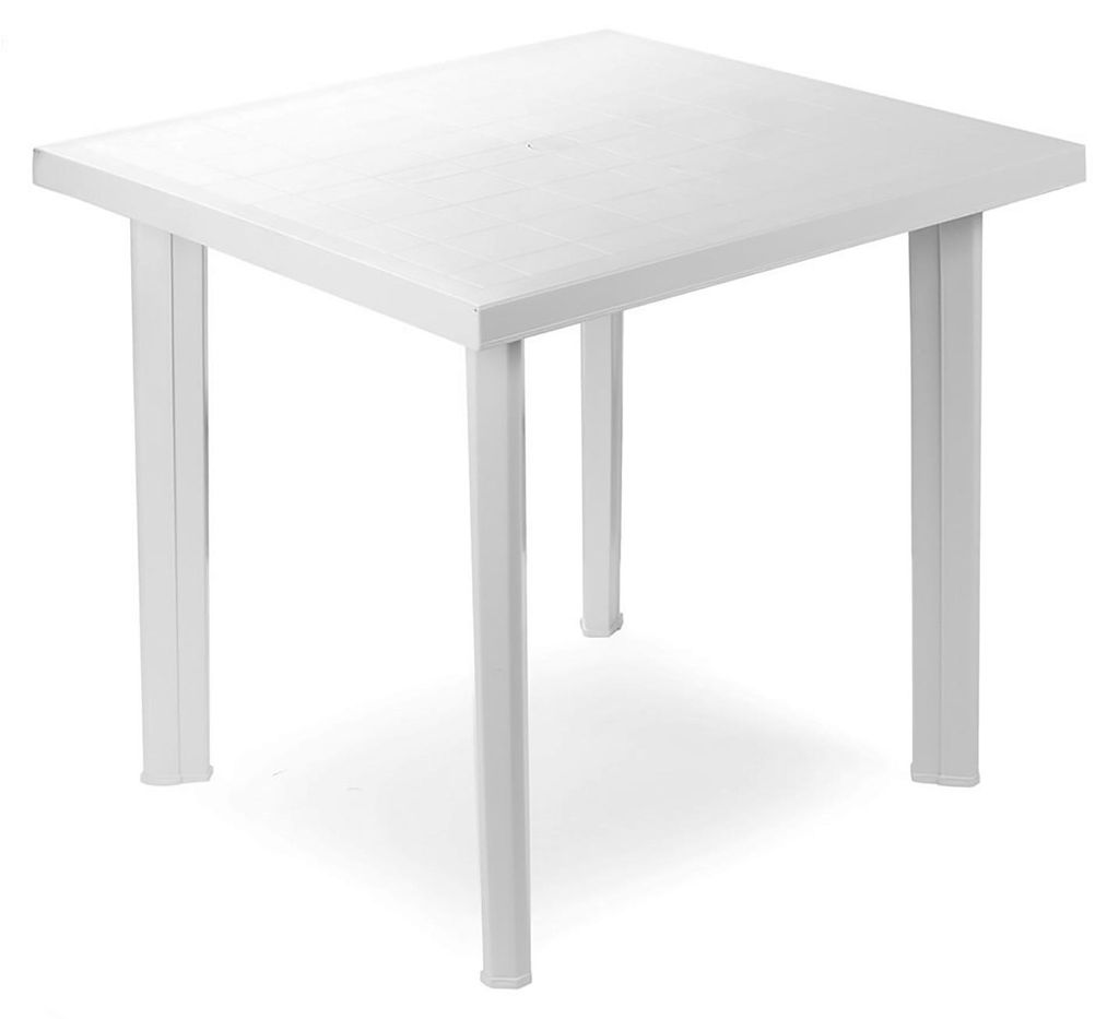 Gartentisch Kunststoff Weiß 80x75x72cm Produktbild 