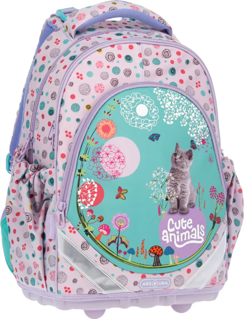 Zaino Scuola Ars Una Cute Animals Gattino - Ergonomico per Elementari