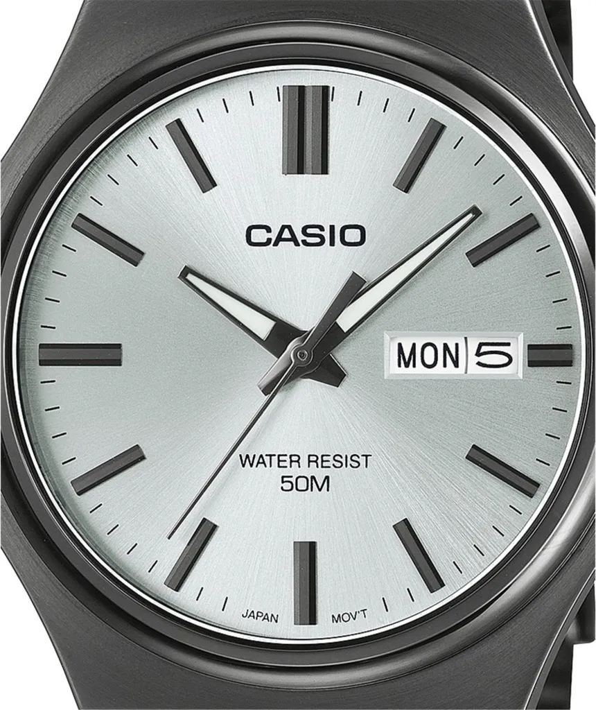 Orologio Casio MTP-E735B-7A: Eleganza Acciaio Nero e Quadrante Silver - 2