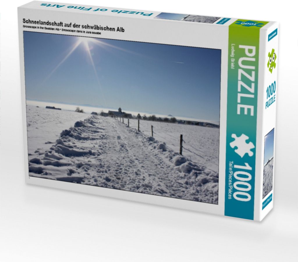 Calvendo Schneelandschaft auf der schwäbischen Alb 1000 Teile Puzzle quer 640x480mm, Briehl Ludwig; 7445372