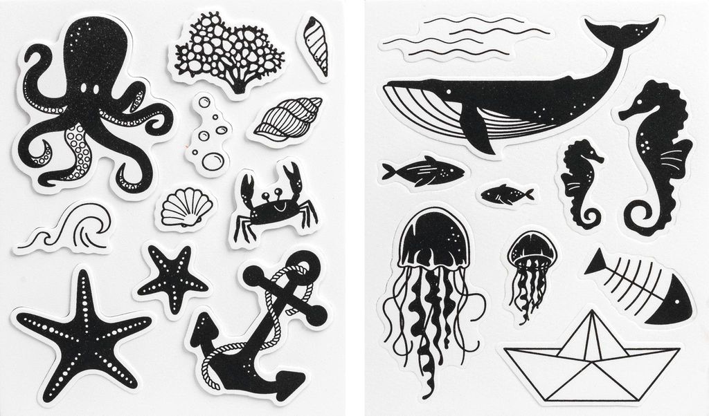 HEYDA Moosgummi Stempel-Set "Maritim" 21 Stempel Produktbild 