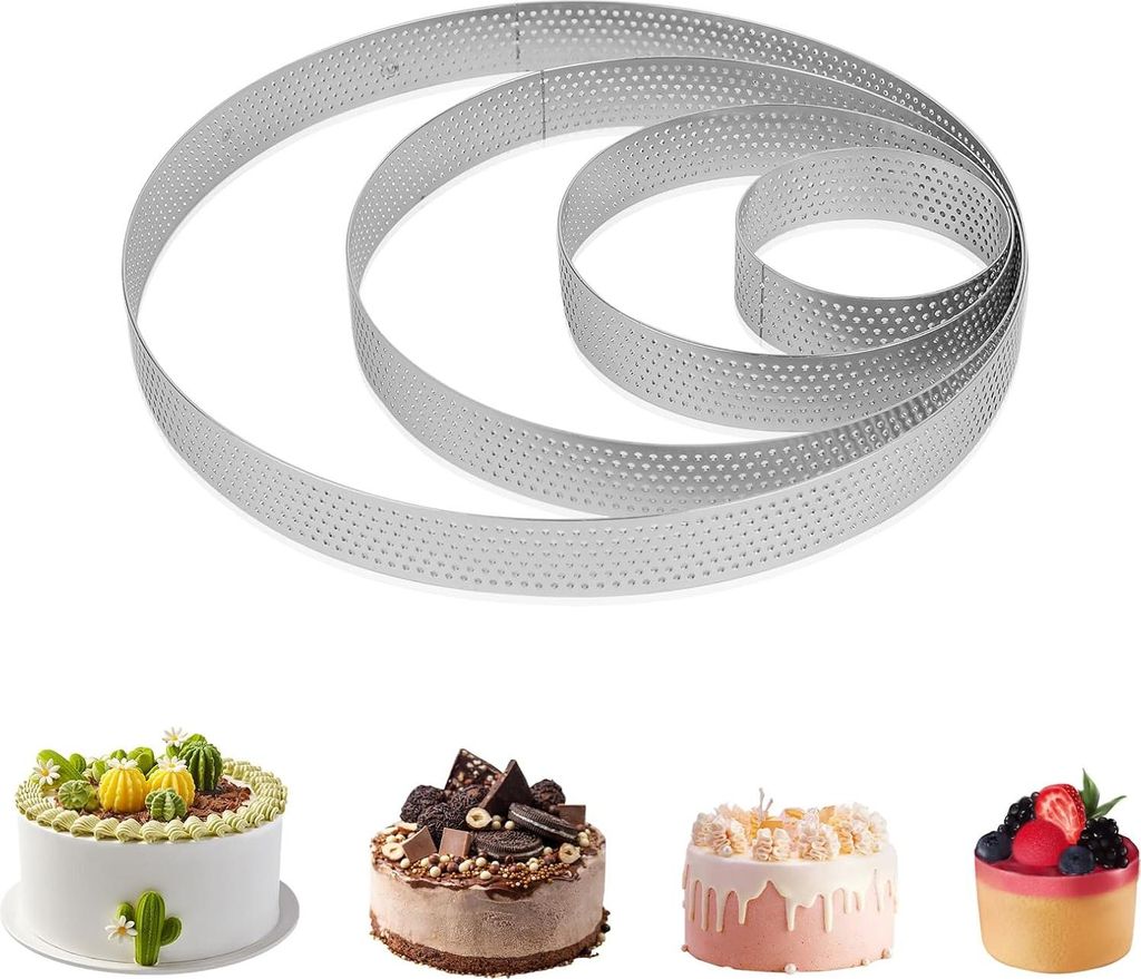4 Stš¹ck Dessertringe Edelstahl Mousse Ringe Spiegeleier R?sti 20cm