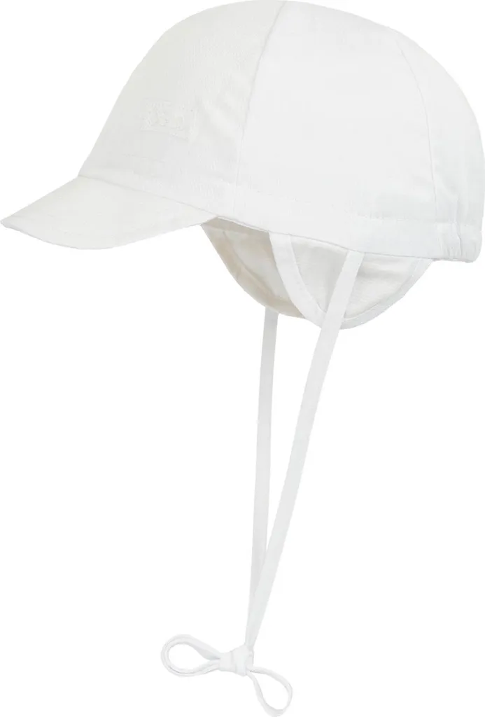 Döll Cappello Allacciato Bianco Cotone Visiera | Minimal Baby Style