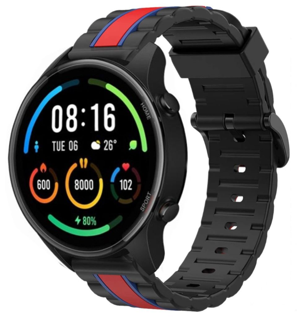 Strap-it Xiaomi Mi Watch Special Edition Armband (Schwarz/Rot)