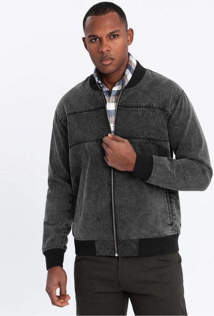 Ombre Clothing Herren-Bomber Ndamukong schwarz L