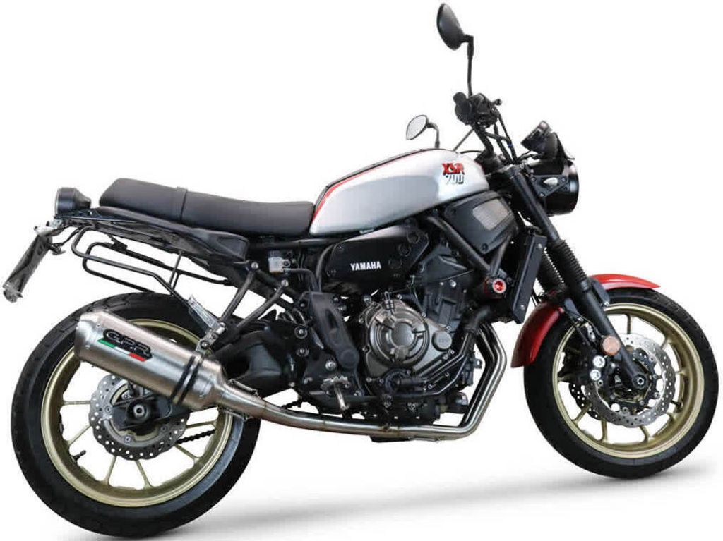 GPR komplettes Abgassystem Satinox genehmigt mit Katalysator für Yamaha XSR 700 2021-2024