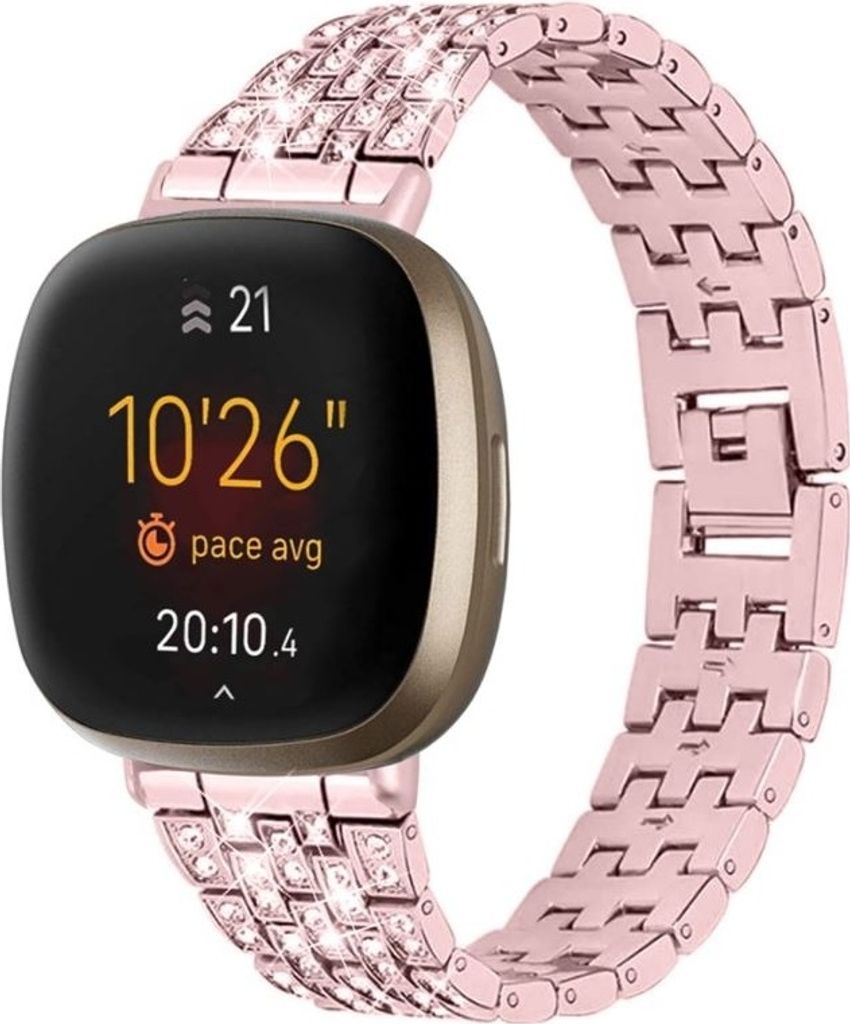 Strap-it Pink Diamond Fitbit Versa 3 Armband
