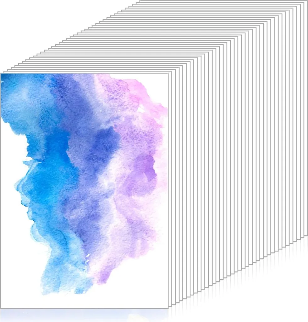 Bloc de papier aquarelle texturé blanc 120 feuilles pour dessin et peinture
