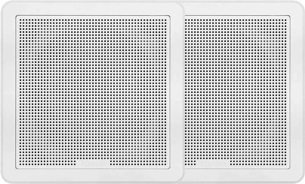 Haut-parleur marin blanc 120W design carré 6.5" anti-corrosion