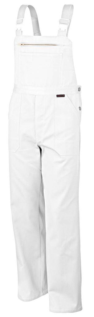 Qualitex Arbeitshose 'favorit' in weiß, Größe: 98 - Latzhose BW 320 g - strapazierfähiger Blaumann
