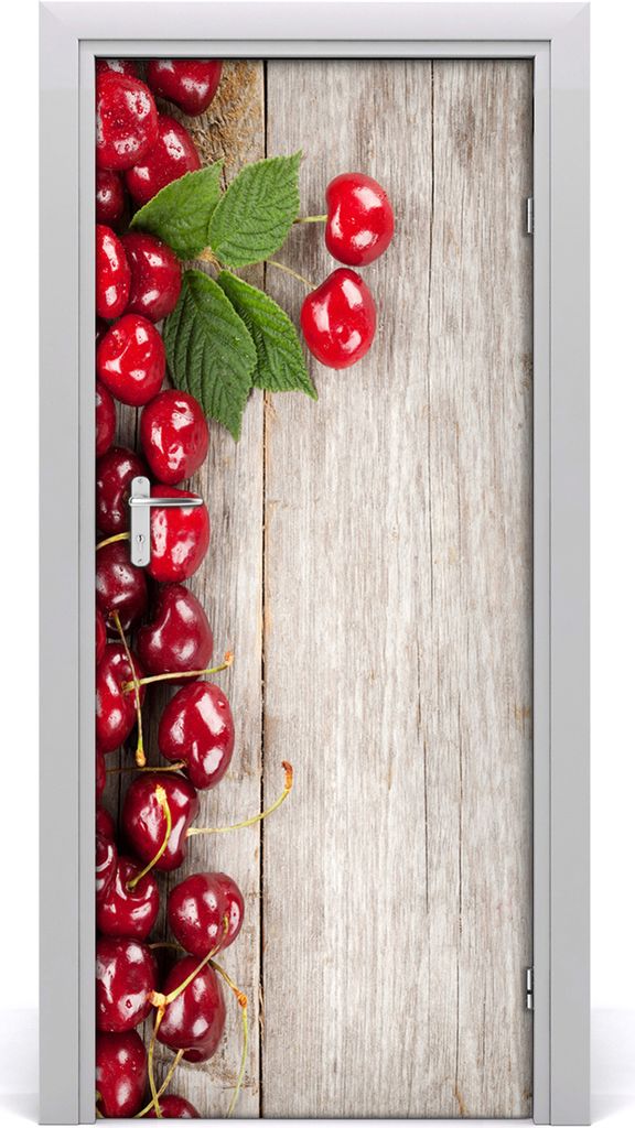 Tulup Türaufkleber 85x205 cm Dekorative Aufkleber Selbstklebend Wasserdichte Tapete Abnehmbar Schlafzimmer Wohnzimmer Wohnkultur - Kirschen