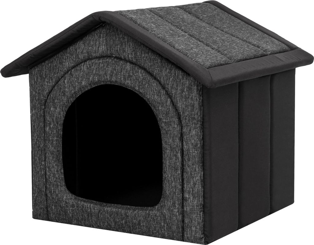 Hundehütte Stoff faltbar für Hunde & Katzen (46x52x53 cm) | Hundeecke, Ruhebereich, Zwinger, Tierheim, Hundezwinger| Doggy