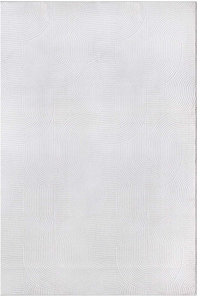 Teppich - 80 x 150 cm - Weiß - tolles Japandimuster