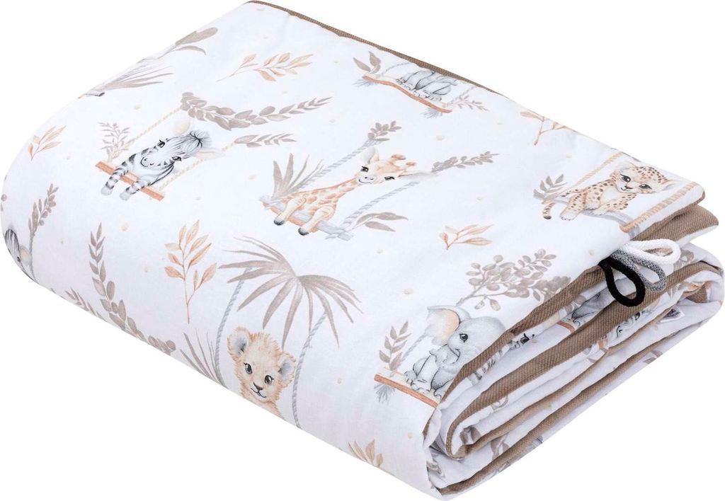 Happy Jungle & Latte Velvet Kinderdecke 100x140cm