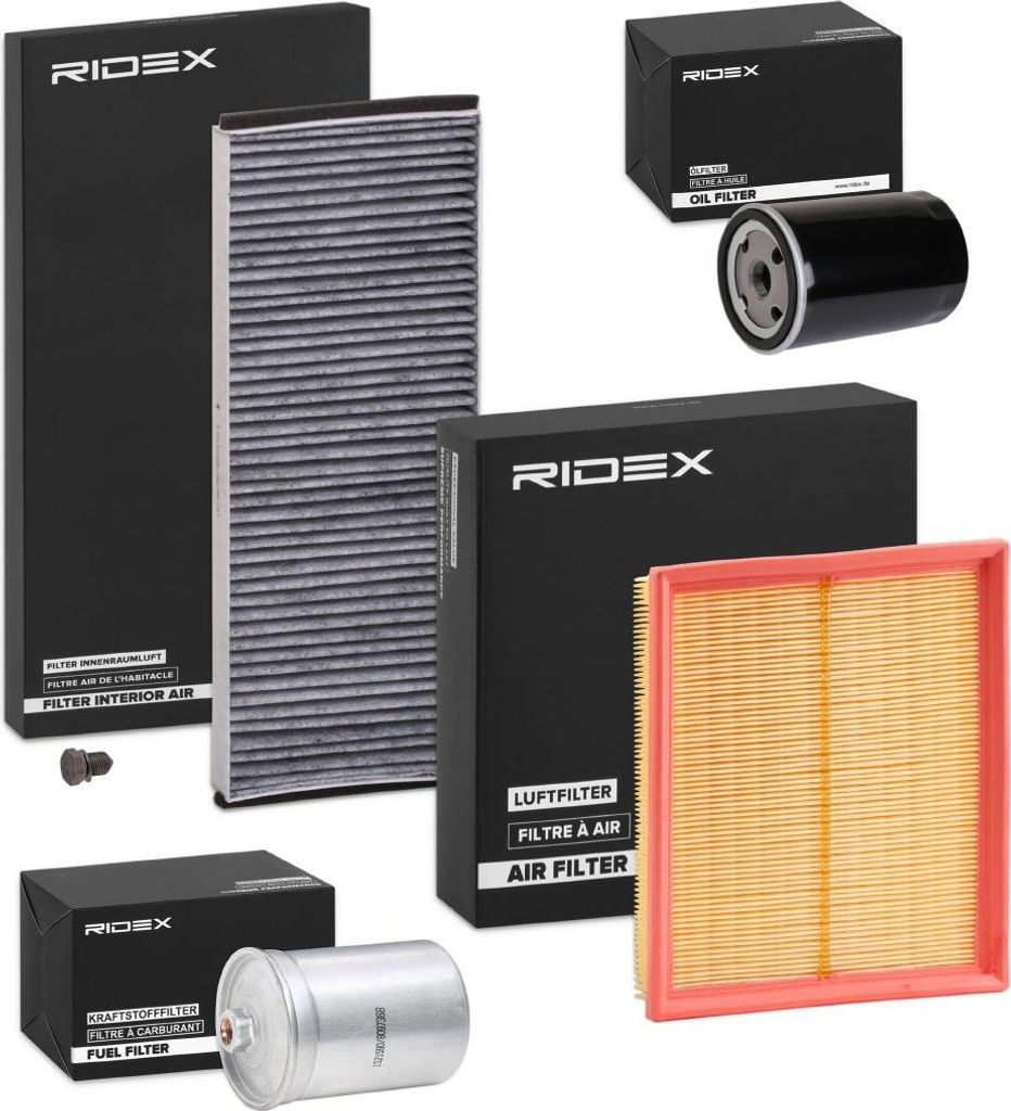 RIDEX Filterset Inspektionspaket Filtersatz für VW PASSAT Variant (3B5) PASSAT (3B2) für AUDI A4 Limousine (8D2, B5) A4 Avant (8D5, B5)