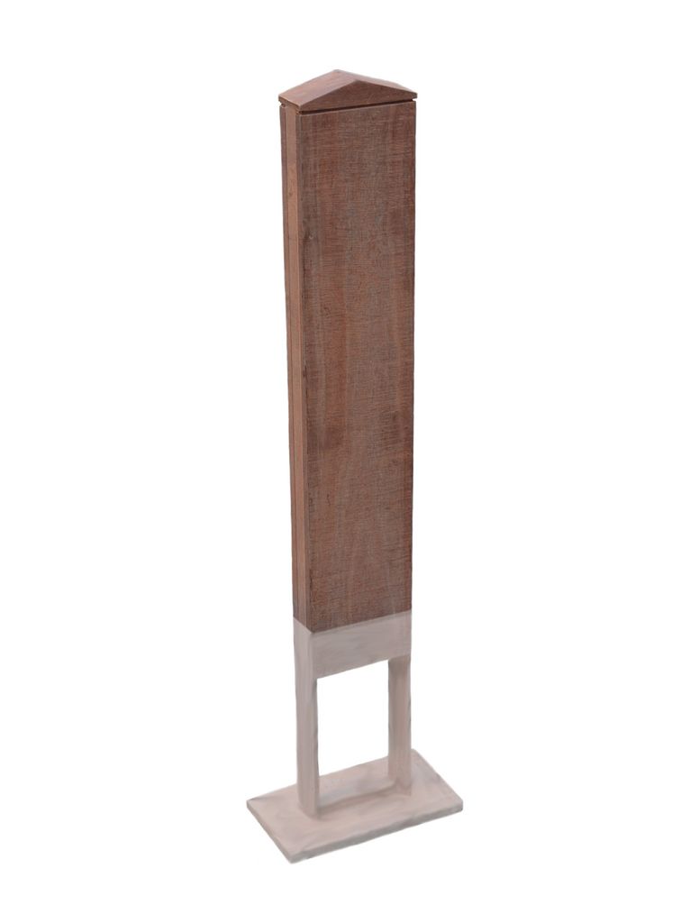 Robuste Montagesäule aus Azobé für Wallboxen, 25,5 kg, 25 Produktbild 