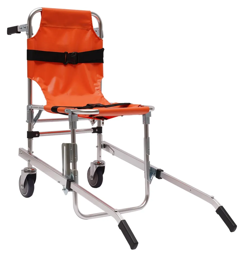Brancard pliable robuste orange à haute capacité de charge renforcé