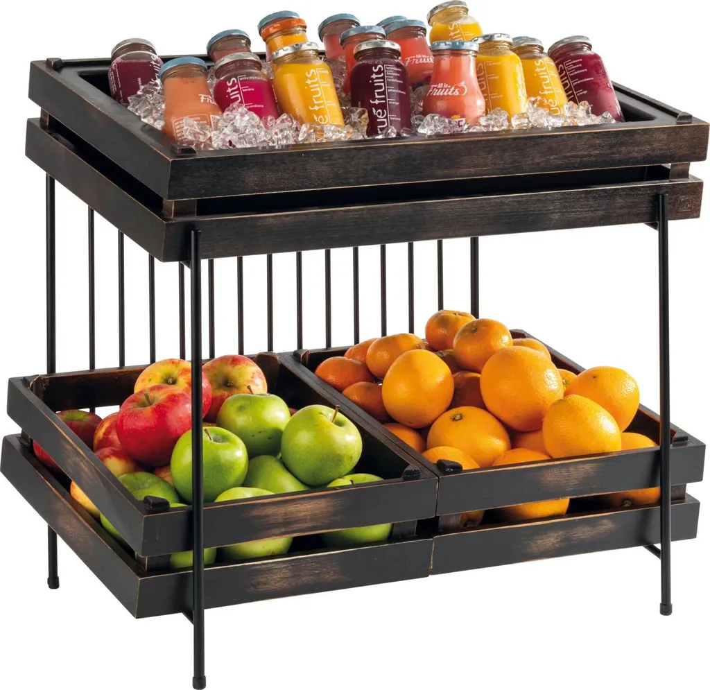 Support buffet métal noir APS stable avec embouts antidérapants 20cm