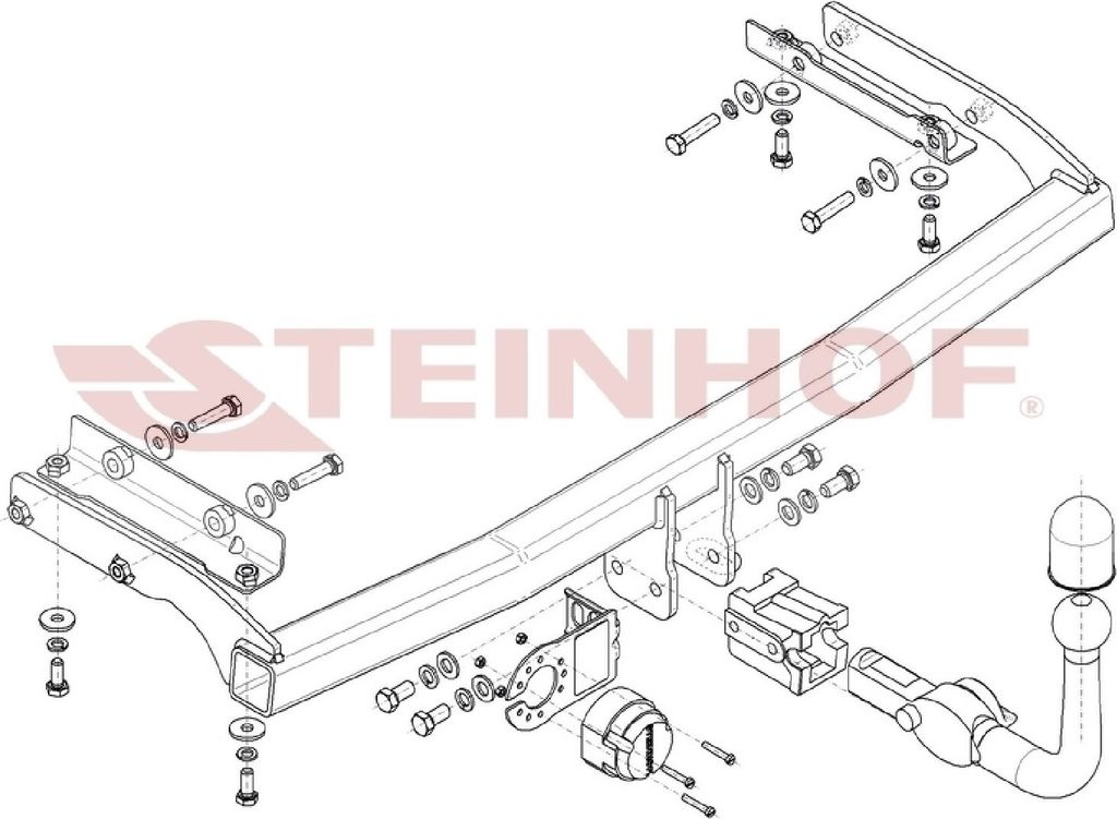 Z547291 Anhängerkupplung passend für NISSAN Note 2006-2013 abnehmbar