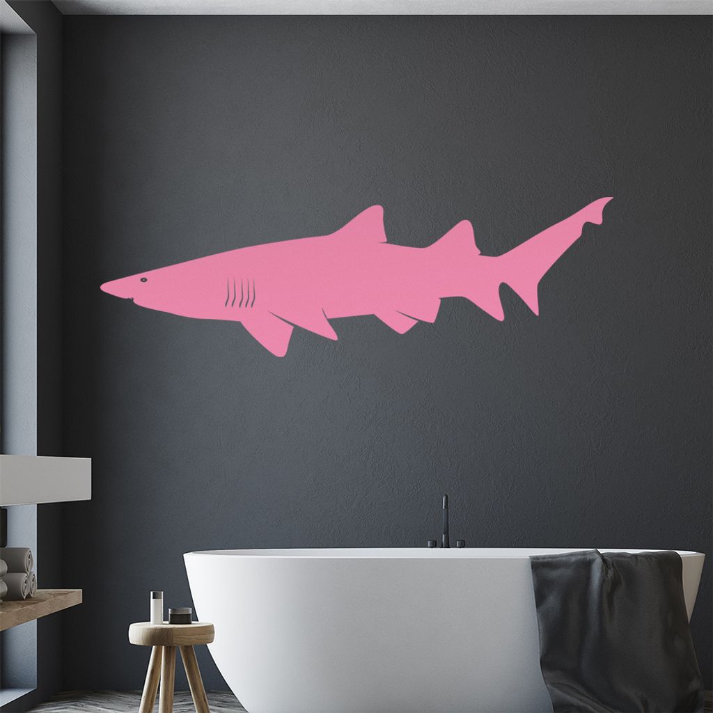 KIWISTAR Haifisch Grundhaie Wandtattoo in 6 Größen - Wandaufkleber Wall Sticker - Dekoration, Küche, Wohnzimmer, Schlafzimmer, Badezimmer