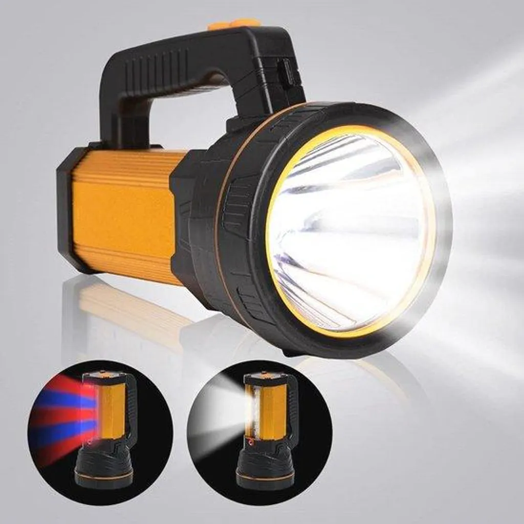 Lampe torche puissante 6000 lumens rechargeable à grande capacité LED