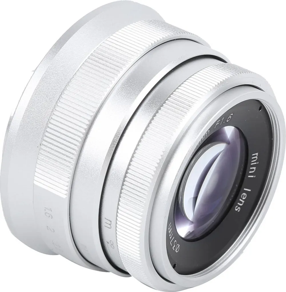 Objectif NEWYI 35mm F1.6 Mark II Monture M4/3 Argenté en Verre Optique