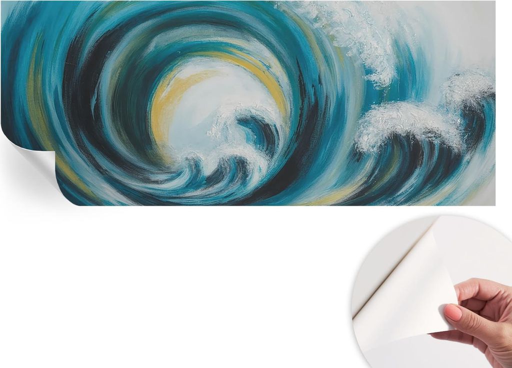 Selbstklebende Wandtapete - Dekorative Tapete für Wohnzimmer - Klebefolie für Wandbilder - Tapetenfolie für Wanddekoration - 208x146 cm - Meeres...